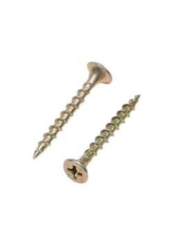 Саморез 3.5×35 мм ТУНДРА PREMIUM, потай, крупная резьба, шлиц PH, желтый цинк, 1 кг