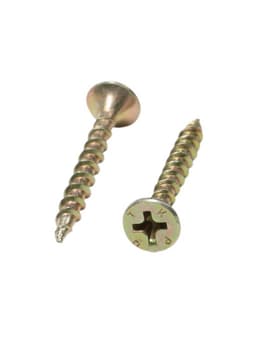 Саморез 3.5×35 мм ТУНДРА PREMIUM, потай, крупная резьба, шлиц PH, желтый цинк, 1 кг