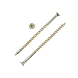 Саморез 4.2×89(90) мм ТУНДРА PREMIUM, потай, крупная резьба, шлиц PH, желтый цинк, 1 кг