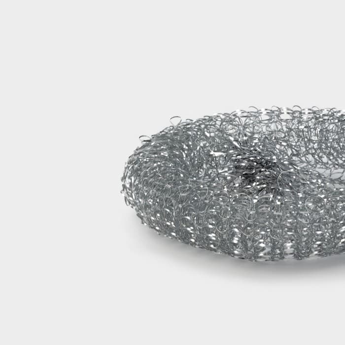 Губки для посуды Доляна, 3 шт., металлическая, 9×9×2 см