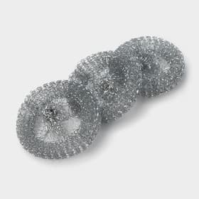 Губки для посуды Доляна, 3 шт., металлическая, 9×9×2 см