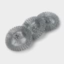 Губки для посуды Доляна, 3 шт., металлическая, 9×9×2 см