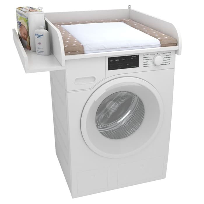 Рамка пеленальная для стиральной машины Polini kids Simple 610, с полкой, белая