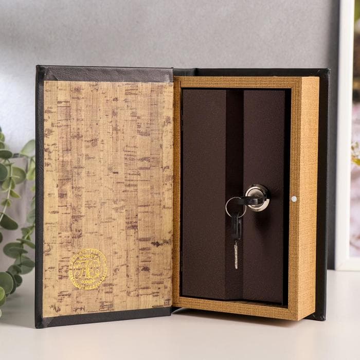 Шкатулка книга-сейф «Россия - великая держава», дерево, искусственная кожа, тиснение, 21×13×5 см