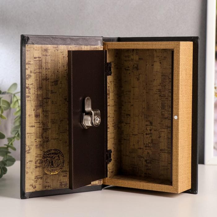 Шкатулка книга-сейф «Россия - великая держава», дерево, искусственная кожа, тиснение, 21×13×5 см