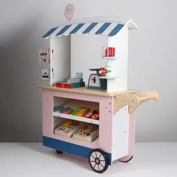 Игровой деревянный набор «Продуктовая лавка. Мечта», на колёсах, 74×30×102 см