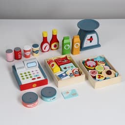 Игровой деревянный набор «Продуктовая лавка. Мечта», на колёсах, 74×30×102 см