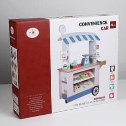 Игровой деревянный набор «Продуктовая лавка. Мечта», на колёсах, 74×30×102 см