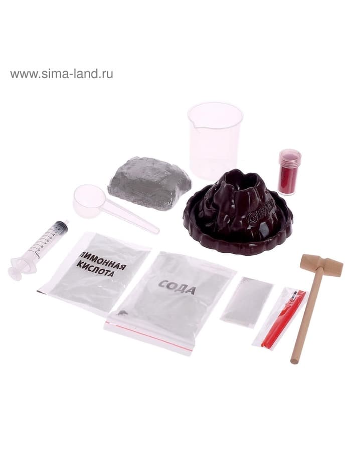 Набор для опытов «Время динозавров», вулкан и раскопки