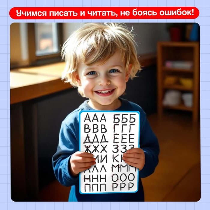Тренажёр для письма «Учимся писать буквы», 3+