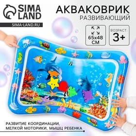 Акваковрик развивающий прямоугольный «Дельфины»