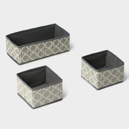 Набор коробов для хранения «Гранж», 3 шт., 28.5×14.5×10 см, 14.5×14.5×10 см, серый