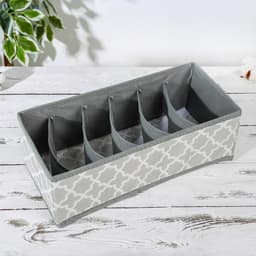 Органайзер для хранения белья «Гранж», 6 ячеек, 33×15.5×10 см, серый