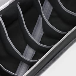 Органайзеры для хранения белья Доляна «Гранж», 4 шт., 33×32×10 см, 31×15.5×10 см, 29×14×10 см, серые