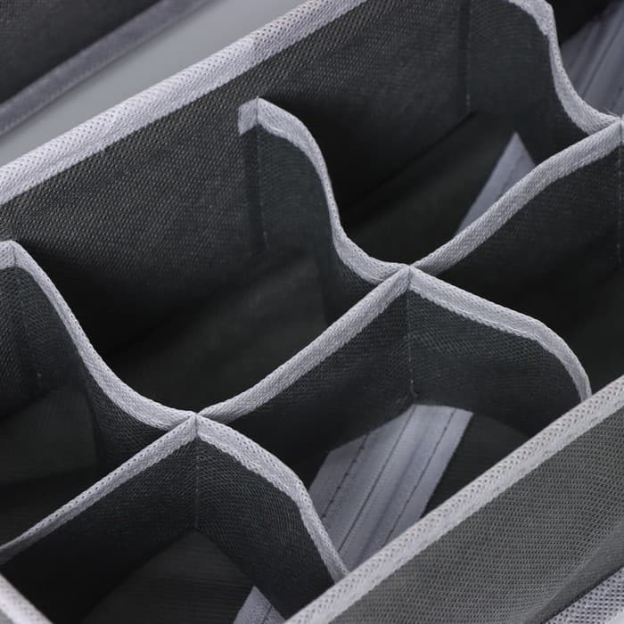 Органайзеры для хранения белья Доляна «Гранж», 4 шт., 33×32×10 см, 31×15.5×10 см, 29×14×10 см, серые