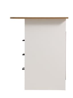 Стол компьютерный «Лайт», с тумбой, 1200×750×600 мм, цвет дуб золотой/белый