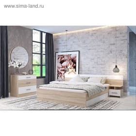 Спальный гарнитур «Леси», комплект 4 предмета, цвет дуб сонома/белый