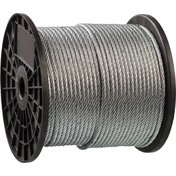 Трос стальной «ЗУБР», оцинкованный, DIN 3055, d=4 мм, L=200 м