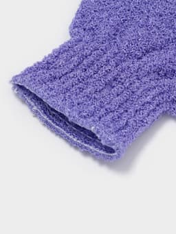 Мочалка - перчатка массажная Доляна, 14×18 см, однотонная, МИКС