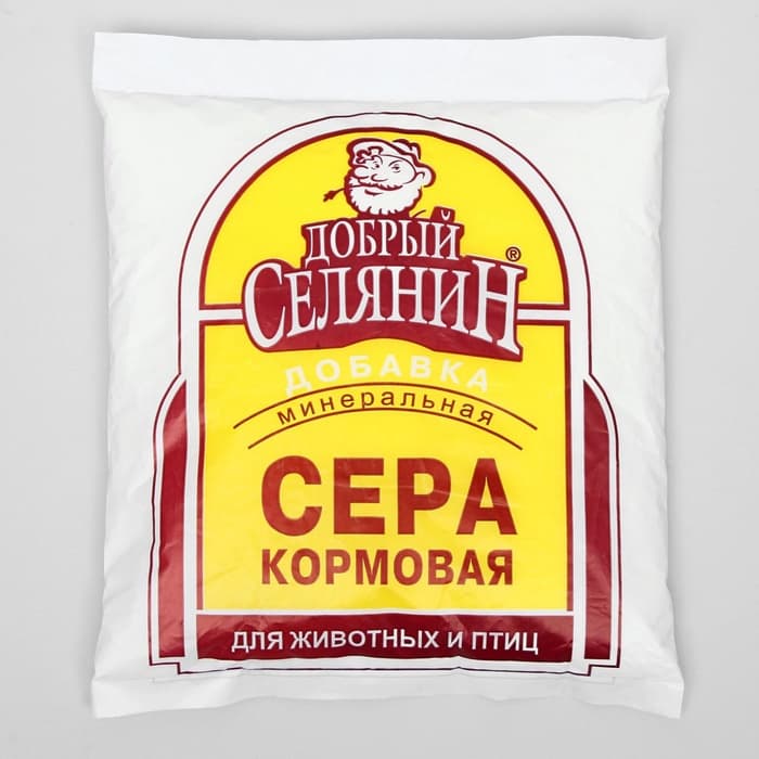 Сера кормовая «Добрый селянин» для животных и птиц, 1 кг