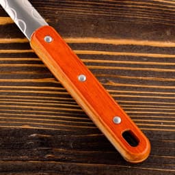 Шумовка для казана Шафран, 43 см, диаметр 16 см, узбекская, с деревянной ручкой, металл