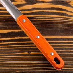 Шумовка для казана Шафран, 43 см, диаметр 16 см, узбекская, с деревянной ручкой, металл