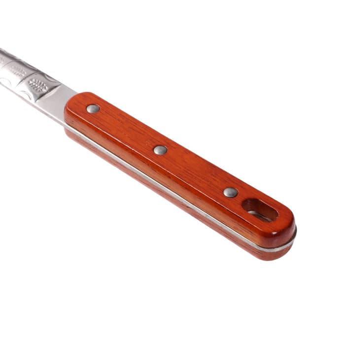 Шумовка для казана Шафран, 45 см, диаметр 12 см, узбекская, с деревянной ручкой, металл