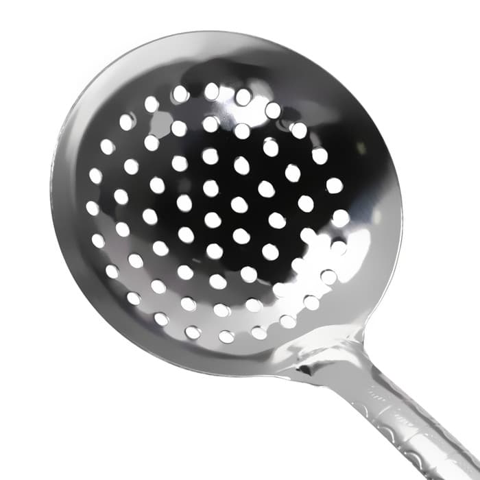 Шумовка для казана Шафран, 43 см, диаметр 12 см, узбекская, с деревянной ручкой, металл