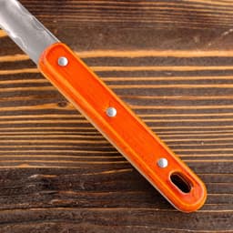 Шумовка для казана Шафран, 43 см, диаметр 12 см, узбекская, с деревянной ручкой, металл