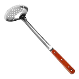 Шумовка для казана Шафран, 43 см, диаметр 12 см, узбекская, с деревянной ручкой, металл