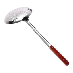 Шумовка для казана Шафран, 48с м, диаметр 17 см, узбекская, с деревянной ручкой, металл