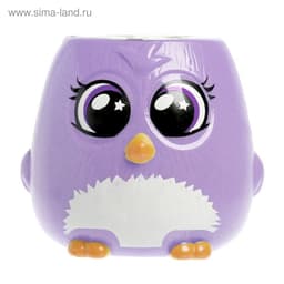 Набор для опытов, для детей «Пташки, выращиваем травку», растение в фиолетовом горшочке