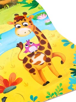 Пазлы с тактильными вставками «Зверята джунглей», 13 деталей