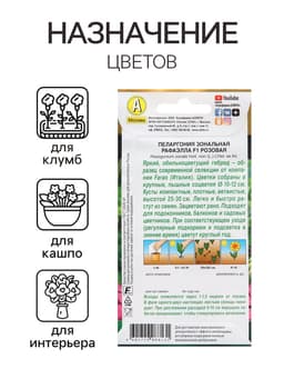 Семена цветов Пеларгония "Рафаэлла", розовая, 5 шт, F1,
