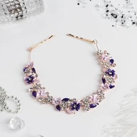 Аксессуар для волос «Эрика», бабочки и цветочки, 23.5 см