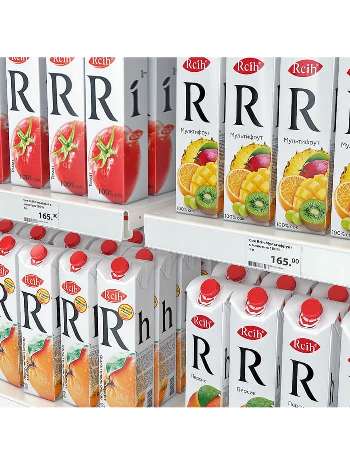 Ценникодержатель полочный самоклеящийся, DBR=39, 1250 мм, прозрачный