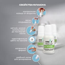 Краситель пищевой Kreda Bio Prime-gel, водорастворимый, зеленый, 10 мл