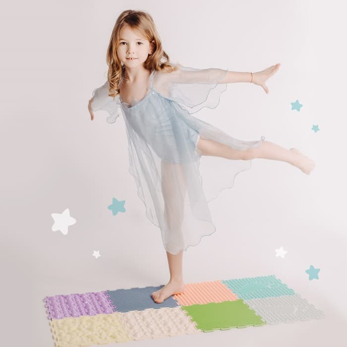 Модульный массажный коврик ОРТОДОН, набор №1 «Универсал», пастельные цвета