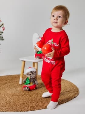 Комбинезон «Крошка Я. Первый НГ», рост 68-74 см, красный
