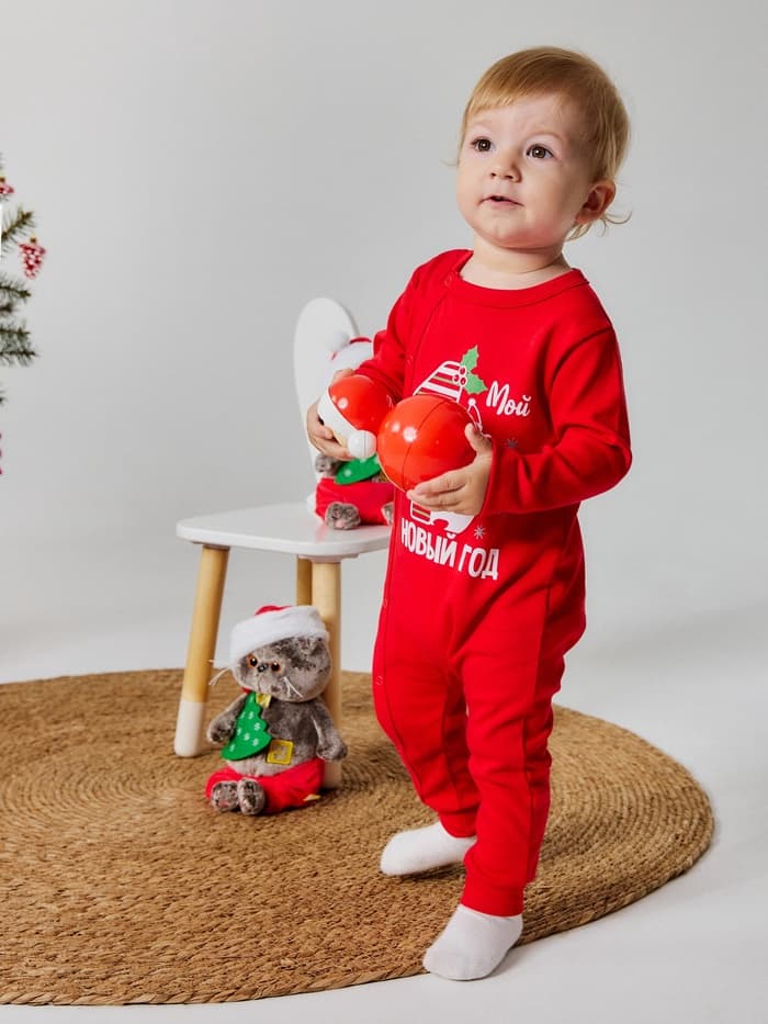 Комбинезон «Крошка Я. Первый НГ», рост 68-74 см, красный