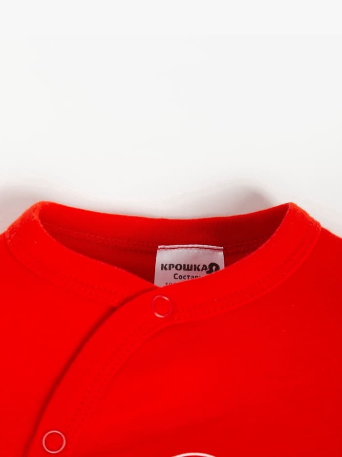 Комбинезон детский «Крошка Я» Happy winter, рост 62-68 см, красный