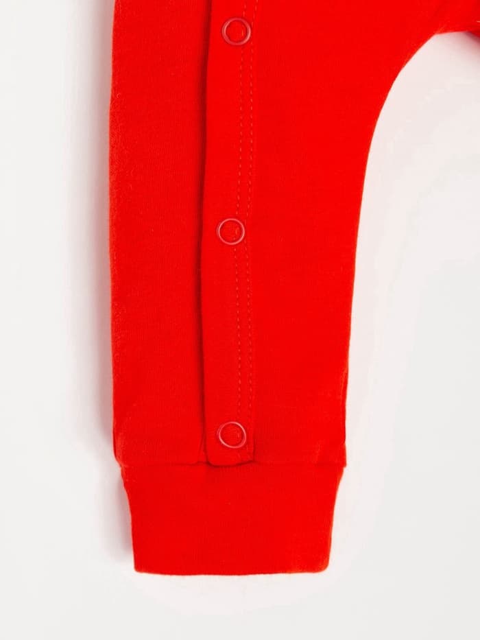 Комбинезон детский «Крошка Я» Happy winter, рост 62-68 см, красный