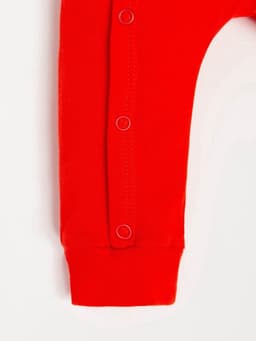 Комбинезон детский «Крошка Я» Happy winter, рост 62-68 см, красный