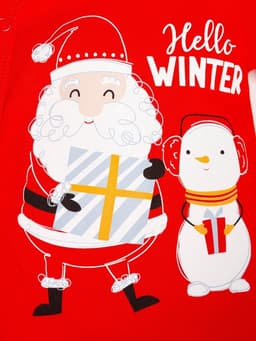 Комбинезон детский «Крошка Я» Happy winter, рост 74-80 см, красный