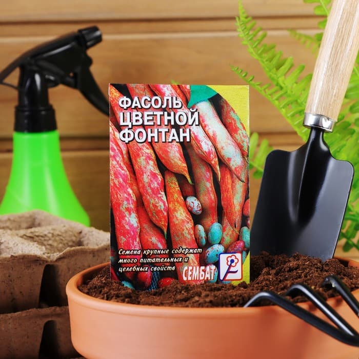 Семена Фасоль «Цветной фонтан», 3 г
