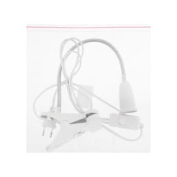 Патрон на гибкой ножке под лампу, E27, 30 см, с выключателем, 220 В, белый