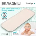 Вкладыш в многоразовый подгузник 3-х слойный, Бамбук