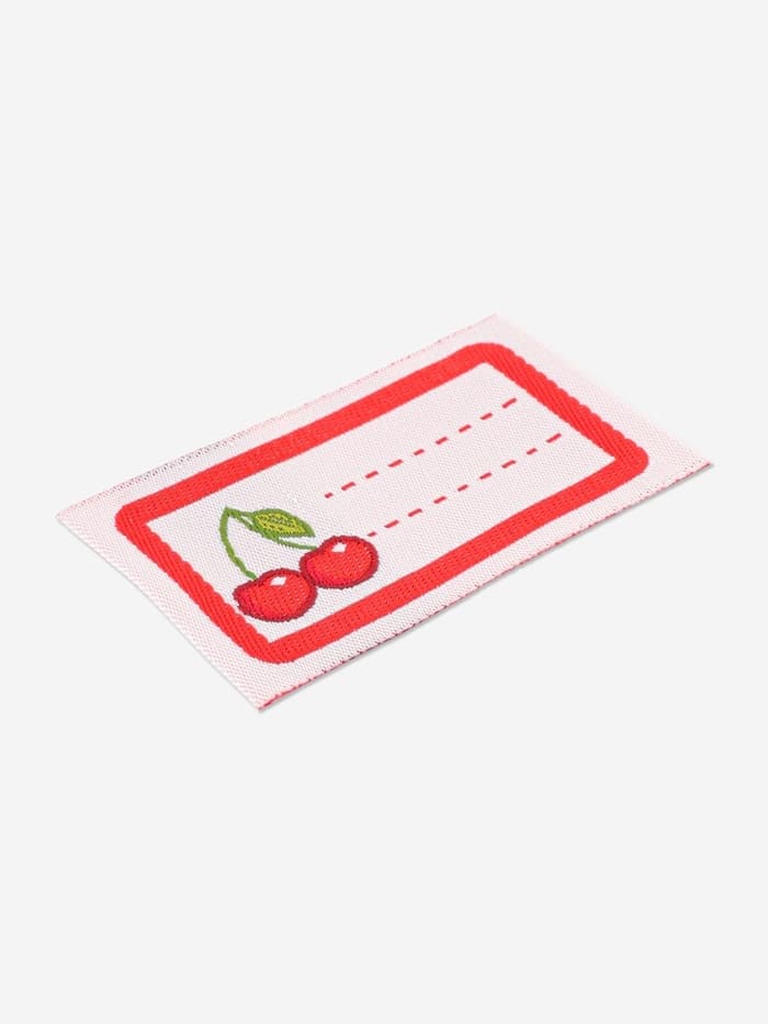 Нашивка именная «Вишенки», 5.5×3.2 см, 10 шт., красная
