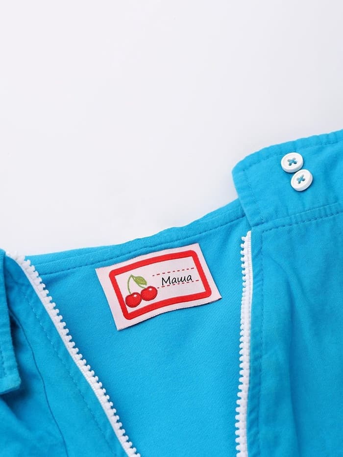 Нашивка именная «Вишенки», 5.5×3.2 см, 10 шт., красная