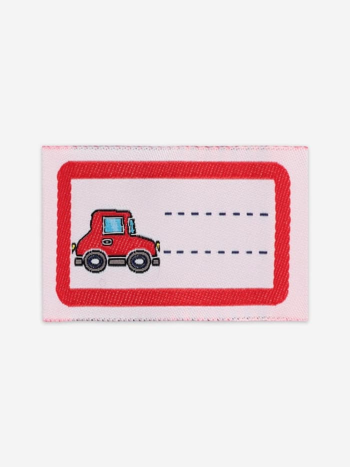 Нашивка именная «Машинка», 5.5×3.2 см, 10 шт., красная